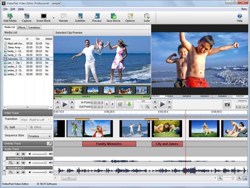 Phần mềm VideoPad Video Editor